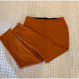Liz Claiborne Athletic Leggings Size Large Burnt Orange Super Soft Athleisure